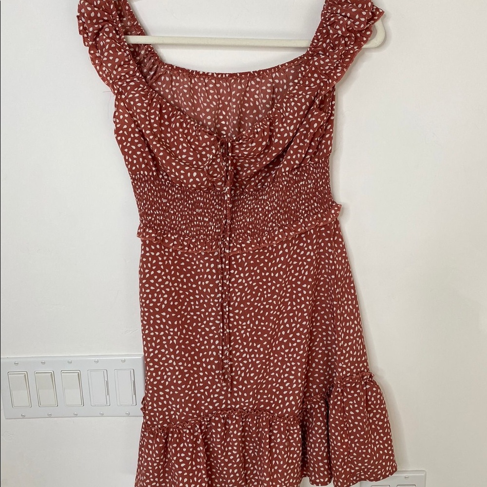 Red pockadot dress